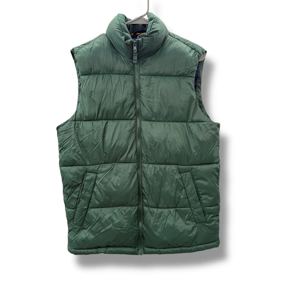 Old‎ Navy Puffer Vest Women's Medium Green Sleeveless Outdoor Casual Layered
